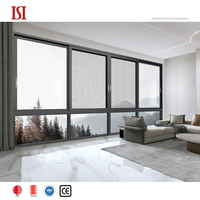 Top Marque Technologie de Fenêtre Avancée Multi-Piste Coulissante Type Persienne Rideaux pour Villas Extérieures Design Moderne Alliage d'Aluminium