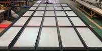 Portes de garage en verre en alliage d'aluminium de haute qualité, personnalisables