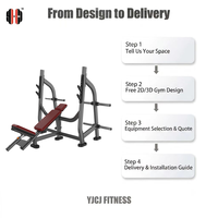Banc de musculation inclinable et déclinable avec double support pour haltères, dossier réglable, coussin épais, durable, pour usage intérieur, entraînement professionnel en salle de sport