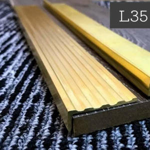 Perfiles de ajuste de azulejo decorativo de cobre cepillado en forma de L Entrega rápida Personalización Embalado en cartón Fabricante vietnamita - Product Image 4