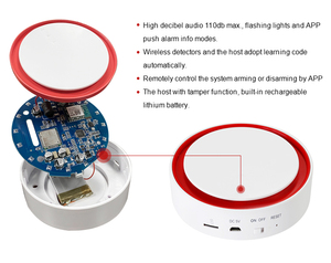 Thông minh tuya wifi không dây nhà hệ thống báo động 433MHz không dây kỹ thuật số An ninh nhà hệ thống báo động - Product Image 3