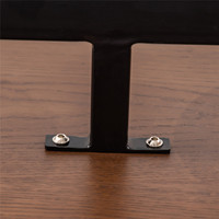 Table basse moderne en bois courbé de style minimaliste du milieu du siècle, avec plateau rectangulaire arrondi et structure métallique, pour salon (vente en gros)