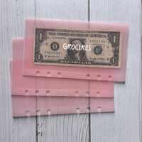 Style minimaliste A6 A7 A9 Zipless givré côté ouvert billet poche organisateur argent farce enveloppes portefeuille plastique argent enveloppes