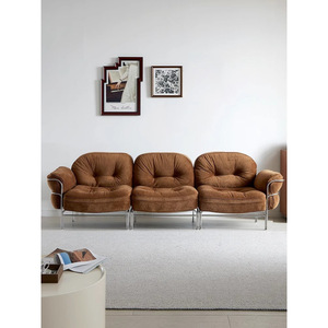 Juego de Sofás para Sala de Estar, Tapizado en Tela, Relleno de Espuma, Diseño Moderno para Apartamentos Pequeños - Product Image 3