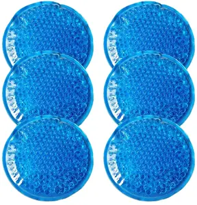 カスタムロゴ印刷入り 再利用可能 小型丸型ジェルセラピー 冷温湿布パッド パールアイスビーズ ジェルパック - Product Image 5