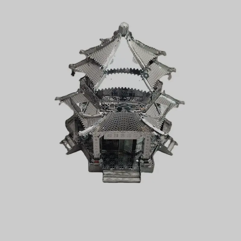 Chemische Gravur Metallpuzzle antike chinesische Architektur Serie 3d Metallpuzzle-Modell