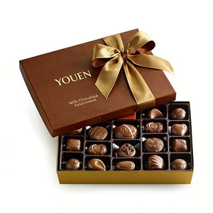 Boîte cadeau de luxe personnalisée pour chocolats <span class=keywords><strong>du</strong></span> <span class=keywords><strong>monde</strong></span> entier, emballage alimentaire, boîte cadeau Ramadan, design gaufré laminé mat UV - Product Image 2