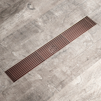 Drain de sol linéaire moderne en or rose, grille de salle de bain, drains de douche