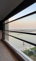 Ventana Corredera Horizontal Moderna de Aluminio, Aislamiento Térmico Eléctrico, Resistente a Huracanes, Doble Vidrio Templado Low-E