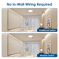 Récepteur sans fil WiFi RF433 10A étanche pour contrôle intelligent de l'éclairage, sans batterie, sans câblage, interrupteur de télécommande intelligent