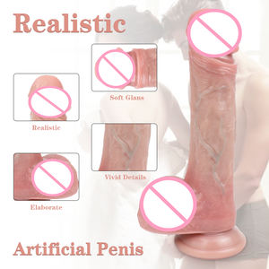 Männliches Organ Großer Realistischer Dildo - Silikon-Vibrator Erwachsenen-Spielzeug - Product Image 4