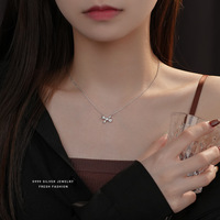 Haute qualité 999 argent sterling arc bijoux brillant délicat arc noeud pendentif collier pour les filles vacances portant