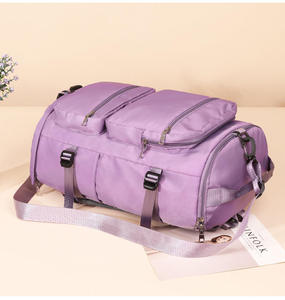 Nueva <span class=keywords><strong>mochila</strong></span> de lona de gimnasio de gran capacidad impermeable Unisex para hombres y mujeres, equipaje de <span class=keywords><strong>cabina</strong></span> de moda, bolsa de lona de viaje para senderismo - Product Image 5