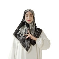 Nouveau imprimé Faux cachemire bandeau acrylique Khimar Hijab châle pour femmes dubaï arabe moyen-orient Style