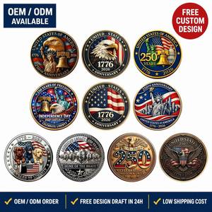 Moneta Commemorativa Personalizzata con Basso MOQ, in Lega di <span class=keywords><strong>Zinco</strong></span>, Incisa a Stampo, Smalto Duro 3D, Design Gratuito, Campione Gratuito - Product Image 1