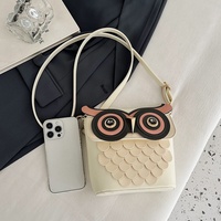 Nouveau Sac à Bandoulière en PU avec Fermeture Éclair Motif Hibou Tendance pour Filles, Style Steampunk, Sac de Téléphone Personnalisé