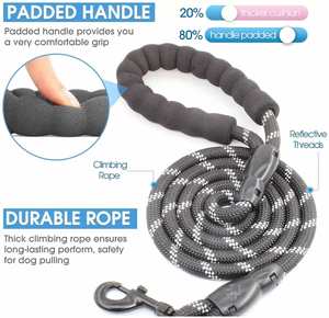 Correa Táctica de Nailon para Mascotas, Collar Resistente para Perros, Cinturón de Viaje para Exteriores con Asa de EVA, Suministros para Mascotas para Entrenamiento, Correr y Caminar de Cachorros - Product Image 6