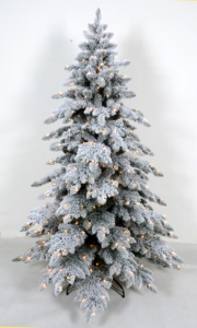 Snow Christmas Tree Light Adapted 4 Meter Christmas Tree White10ft 12 Ft Flocked Christmas con soporte de metal - Product Image 6