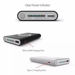 แบตเตอรี่ลิเธียมโพลิเมอร์ Li-ON 10000mAh ตั<span class=keywords><strong>ว</strong></span>บ่งชี้พลังงานที่ชัดเจนชนิด C เครื่องชาร์จเร็ว <span class=keywords><strong>Qi</strong></span> ชาร์จเร็<span class=keywords><strong>ว</strong></span>แบบไร้สาย - Product Image 2