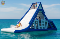 Grande structure de jeu aquatique gonflable en PVC, plateforme flottante pour piscine, usage commercial, extérieur, adulte, loisirs aquatiques