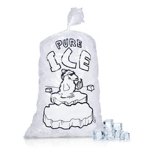 Bolsas de Plástico Desechables Impresas para Enfriamiento Wicket Ice Bags 12x20 1.5 Mil Pure Ice - Product Image 1