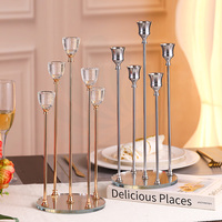 Vente directe d'usine, tables à bougies modernes pour le salon, art en fer, décorations romantiques pour dîner aux chandelles