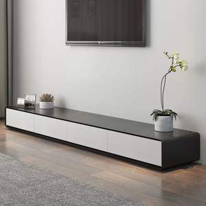 Soporte de <span class=keywords><strong>TV</strong></span> ultrestrecho de madera maciza, armario de suelo Simple para sala de Estar, comedor, uso doméstico, espejo, apartamentos pequeños populares, hoteles - Product Image 6