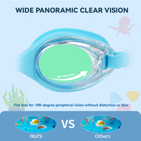 XIALE Logo personnalisé enfants lunettes de natation réglable Anti-buée Protection UV étanche large Vision pour jeunes garçons filles piscine amusant