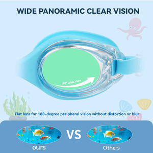 Xiale לוגו מותאם אישית ילדים לשחות משקפי מגן מתכוונן נגד ערפל הגנה חוליית עבור בני נוער בנות בריכה כיף - Product Image 5