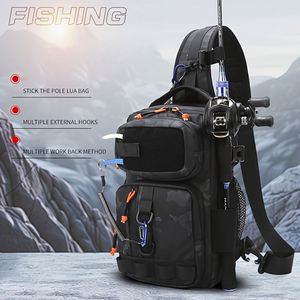 Mochila de Pesca Resistente al Agua de Alta Calidad, 900D Oxford, con Portacañas, Gran Capacidad de Almacenamiento, para Hombre - Product Image 2
