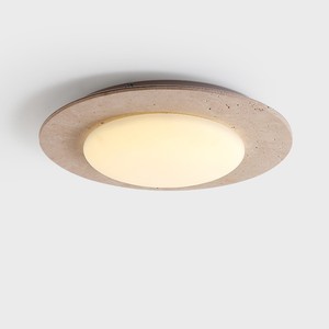 Vintage Wabi Sabi Yellow Travertine Led <b>Ceiling</b> <b>Light</b> Round Modern For Bedroom Living Room - Product Image 5