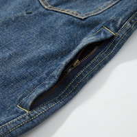 Nouveau fabricant de manteau en jean Selvege japonais à la mode 14.5 OZ automne poches à glissière veste en jean pour hommes