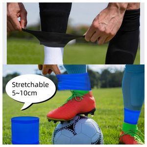 Enjuague limpiar fácilmente fútbol silicona antideslizante agarre cintas <span class=keywords><strong>espinilleras</strong></span> estancia correas para fútbol adultos jóvenes niños - Product Image 2