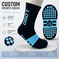 Chaussettes de sport épaisses personnalisées OEM ODM Jacquard Antidérapantes Respirantes pour Football Course Gym MOQ Faible
