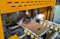 Machine d'emballage horizontale automatique électrique motorisée à commande PLC haute précision pour la protection des tuyaux, des barres, des tôles et du bois
