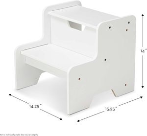 Repose-pieds en bois à deux niveaux pour enfants, disponible dans des couleurs personnalisables, adapté à une utilisation dans n'importe quel style de décoration intérieure. - Product Image 2