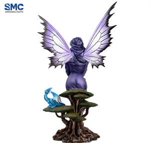 รูปปั้นมังกรนางฟ้าโพลีเรซินในตำนานสำหรับตกแต่งบ้านและสวนของขวัญศิลปะ SMC Fantasy - Product Image 4