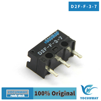 Micro-interrupteur d'origine japonaise Omron D2F-F-3-7 pour souris d'ordinateur, 20 millions de clics, 0,74N, DIP-3, bouton de souris, point blanc