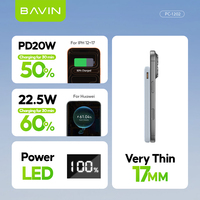 BAVIN Powerbank PC1202 10000 mAh Grote Capaciteit 22.5W Snelladen Powerbank Set met Oplader