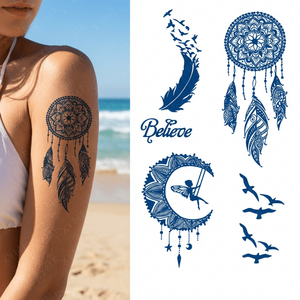 Tatuaggio a base di succo di erbe a lunga durata, anti-sfregamento, realistico, con motivo tradizionale giapponese a drago per adulti - Product Image 1