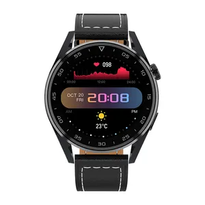 Funzione NFC orologio intelligente rotondo Reloj Smartwatch da uomo sportivo Android con monitoraggio del Fitness dell'ossigeno nel sangue