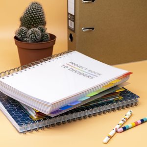 A5 Custom Spiral Planner <b>Journal</b> School Office Use Waterproof Paper Cover High Quality Subject Notebook Dividers Custom Logo - Product Image 3