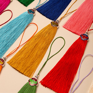 Borla decorativa de poliéster de 13 cm estilo nacional para Hanfu, abanico y adorno de coche: ¡Bienvenido el comienzo! - Product Image 1