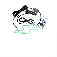 Lumière d'ambiance néon LED pour fenêtre de voiture, décoration intérieure, lumière en forme de cœur, effet lumineux, compatible OLIVER