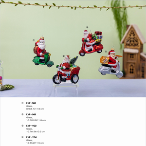 Boule de verre en forme de moins chère pour le décor d'arbre de Noël Ornement délicat de <span class=keywords><strong>Santaclaus</strong></span> Boule de Noël personnalisée Ornements en verre irréguliers - Product Image 2