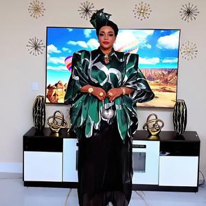 Lussuoso boubou per donna africana di alta qualità tessuto jacquard caftano africano vestito con biancheria intima inclusi vestiti africani - Product Image 2