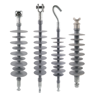 Isolateur de suspension composite polymère pour ligne de transmission haute tension 11KV 33KV, en caoutchouc silicone HTV, certifié IEC 61109