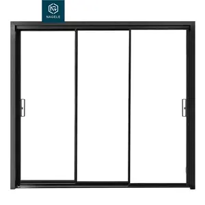 Extremely narrow aluminum sliding doors closet doors sliding aluminum sliding door wheels motor wardrobe supplier