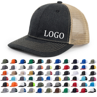 Gorra Richardson 112 Deportiva de 6 Paneles con Visera Precurvada, Logotipo Bordado a Mano, Malla Transpirable y Cierre a Presión, Ajuste Común, OEM de Alta Calidad