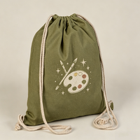Sac de sport en toile naturelle non blanchie avec cordon de serrage, logo brodé personnalisé, corde épaisse, pour usage extérieur